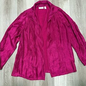 Chico's Fuchsia Blazer. Size 1
